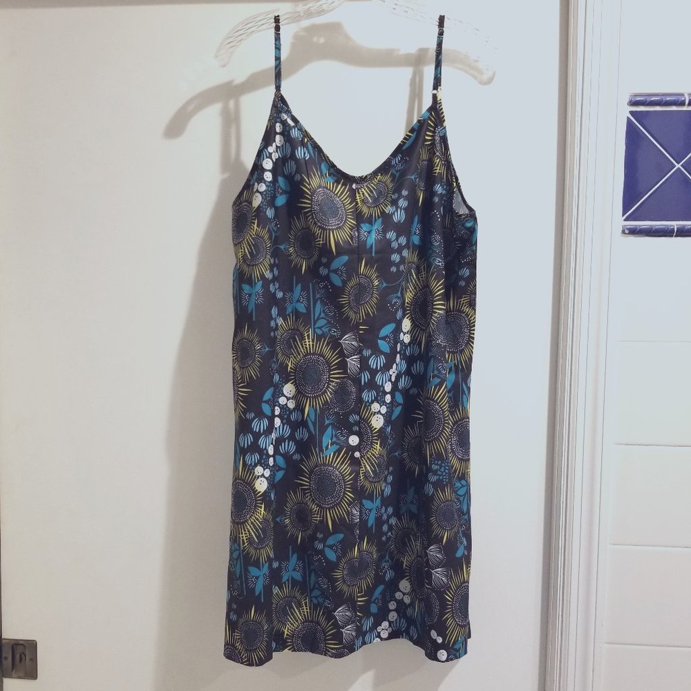 Women Spaghetti Strap Button Down V Neck Sleeveless Dress